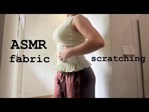 ASMR | fabric scratching on different outfits 