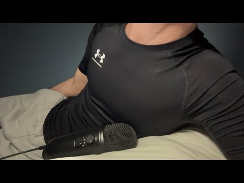 ASMR Boyfriend sleep aid / face touching, kisses, cuddles, veiny hands, soft breathing
