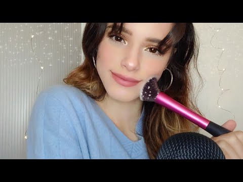 ASMR | Simple Spanglish 💆 Whispering w/ Face Brushing ( + Simple Surruros)✨