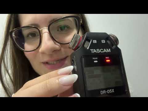 ASMR SONS DE BOCA + TAPPING NO TASCAM | Relaxamento Profundo