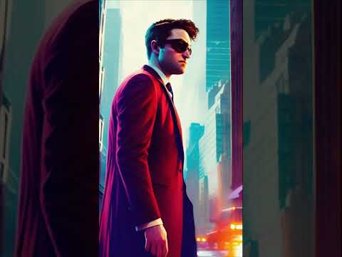 Нейросеть рисует Роберт Паттинсон Сорвиголова / Robert Pattinson Daredevil