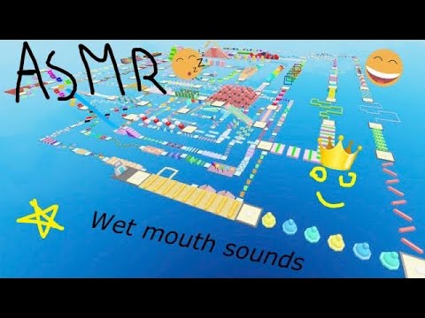 ASMR~wet mouth sounds| ✨Roblox Mega fun obby🌟