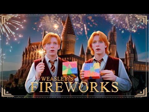 Weasley Twins Fireworks ✨ Harry Potter inspired 1 HOUR TIMER | New Year's Countdown at Hogwarts