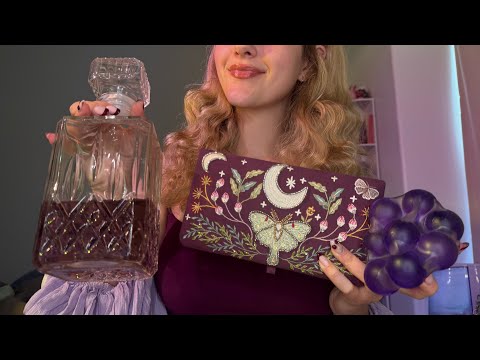 Purple-Themed ASMR 💜 Whispering, Soft Spoken, Brushing & Personal Attention for Sleep