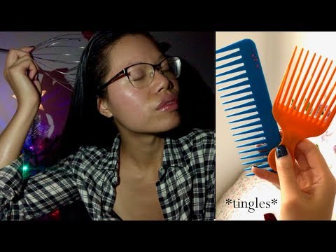 ASMR Scalp Scratching OILING Session w. DA TINGLER Head Massager + AFRO PICK (Wilder vs Ortiz) 😮🥊