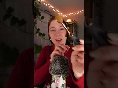 mic scratching & face brushing requested #asmr #shorts