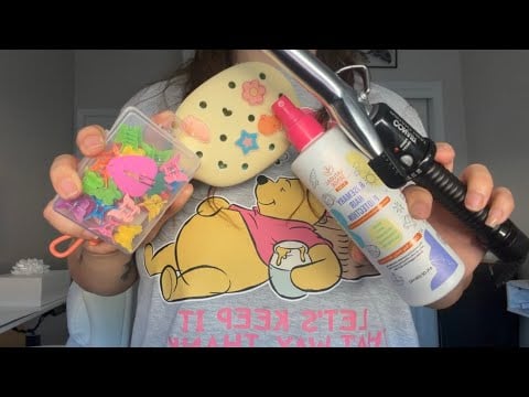 ASMR| Styling your hair for your first day of Elementary School 🏫