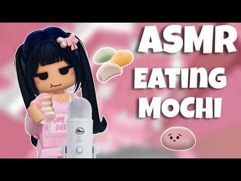 roblox asmr 🍡 eating MOCHI ice cream!! (eating sounds!)