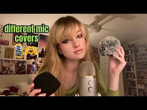 ASMR mic tapping + scratching with different textured covers 😚 (no talking except for intro)