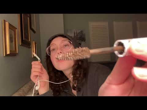 ASMR applying mascara to your lashes