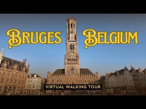 Bruges, Belgium Virtual Walking Tour | Quiet Walk in Summer 2024