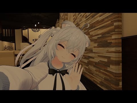 [ASMR-VRC] Drinking your coffee with a cute Fox (Visual Triggers, Rain) - No talking