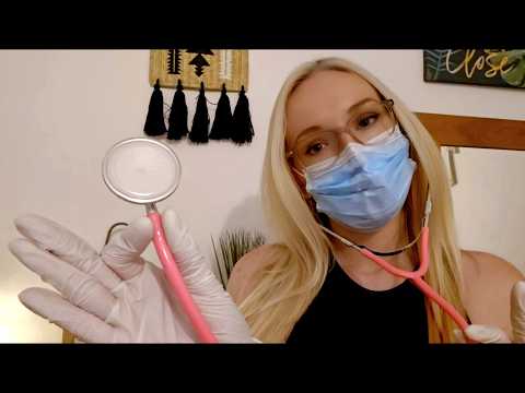 ASMR | Doctors medical appointment visit  /  upclose whispering / latex gloves & mask