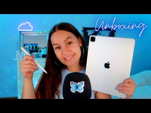 [ASMR] iPad Pro 2021 UNBOXING 🍎 | Apple Pencil, Magic Keyboard.. | ASMR Marlife