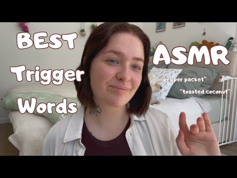 ASMR The BEST Trigger Words | pepper packet, toasted coconut, etc. | close up clicky whisper