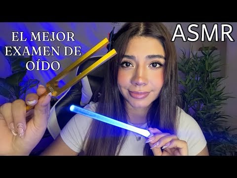 ASMR ESPAÑOL / LA MEJOR LIMPIEZA Y EXAMEN DE OÍDOS DE LADO A LADO / TEST AUDITIVO RELAJANTE