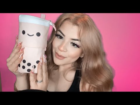 ASMR tapping and scratching on everything pink 💕
