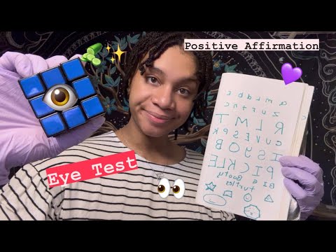 ASMR - Eye Test With Positive Words (Brandi)