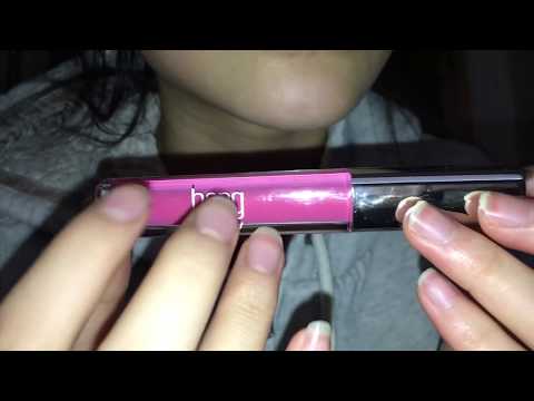 [ASMR] lipgloss pumping and applying + mouth sounds