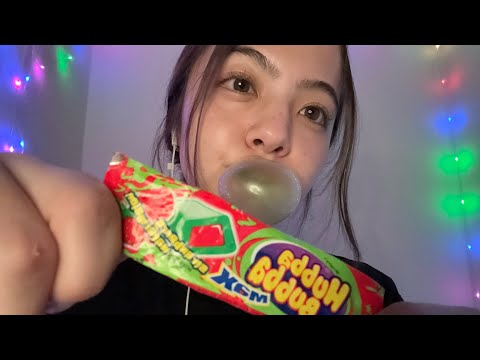 asmr ~ gum chewing + whispers