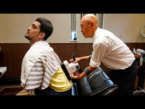 💈(ASMR) 30 Years of Experience in the Hands of a Japanese Master Barber