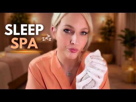 ASMR Sleep Spa 💤 Personal Attention, Glove Sounds, Warm Towel & Oil Massage (Soft Spoken)