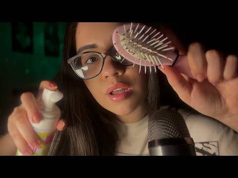 ASMR ARRUMANDO SEU CABELO PARA DORMIR 💆‍♀️💆🏻