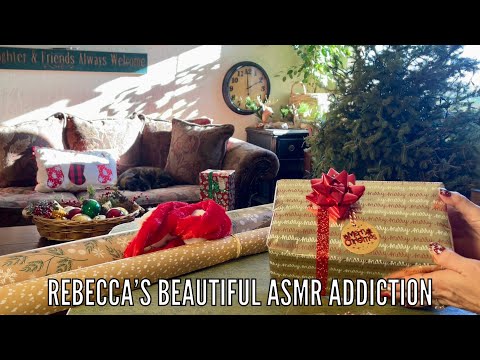 ASMR Cozy Gift Wrapping~Christmas! (No talking version) 3 different scenes!