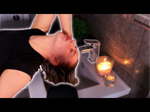 [ASMR] Candle Lit Hair Wash over sink | Shampooing Hair | Washing Hair ASMR !