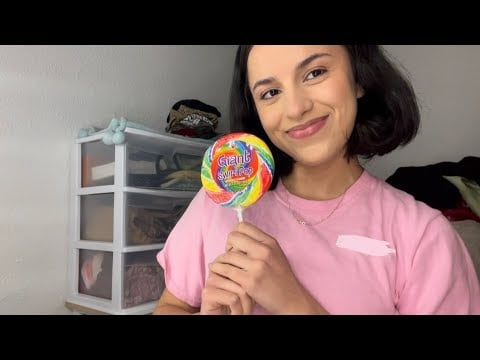 ASMR GIANT lollipop 🍭 *TINGLY MOUTH SOUNDS*👄🩷