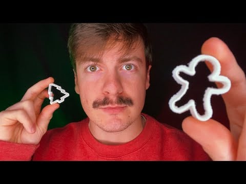 [ASMR] Mini Christmas Cookie Cutters On Your Face | Lens Tapping | Visual ASMR Triggers