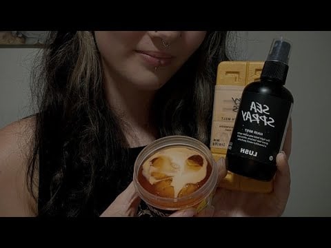 ASMR🖤 Tapping and Scratching Lush Products With Rambles