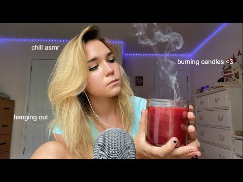 ASMR Lighting Candles & Playing w/ Fire ❤︎ *soft spoken*