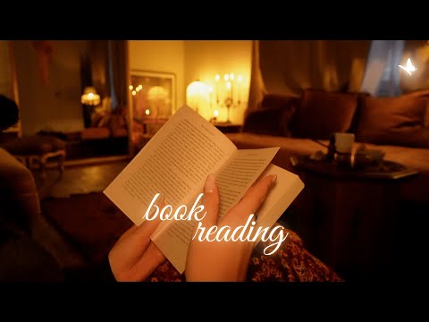 ASMR whispered 😴 cozy book reading on a stormy night