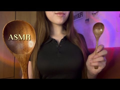 ASMR | Scooping + Eating Your Face With A Wooden Spoon 🥄 (mouth sounds for sleep)