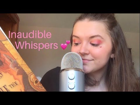 ASMR Inaudible Whisper~ Mouth Sounds & Page Turning 💕