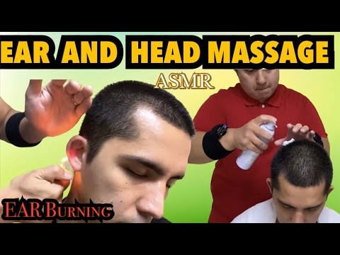 【ASMR】Ear and Head massage/ Ear burning for Ears and ICE spray on the Head / Combined past videos