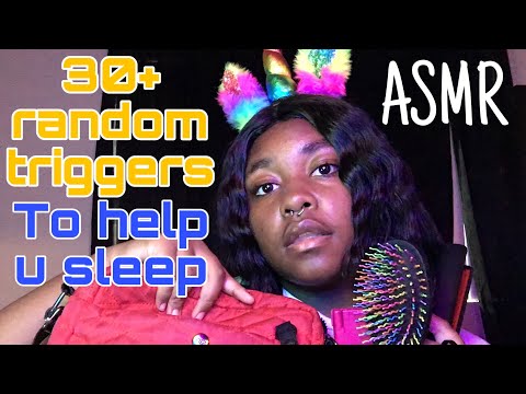 ASMR 30+ triggers to help you sleep | tapping,brushing, clicking,spraying, crinkling,& mouth sound