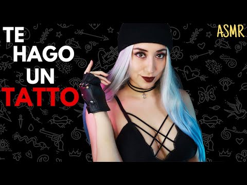 🖤 CHICA GOTICA TE HACE UN TATUAJE 🖤 ASMR Roleplay en ESPAÑOL 🌙  ASMR TATTO