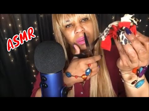 ASMR Scissor Sounds, Cutting, Fabric & Mouth Sounds