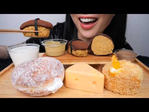 SUSHI DESSERT + DONUTS + CHEESE PUFF (ASMR EATING SOUNDS) NO TALKING | SAS-ASMR