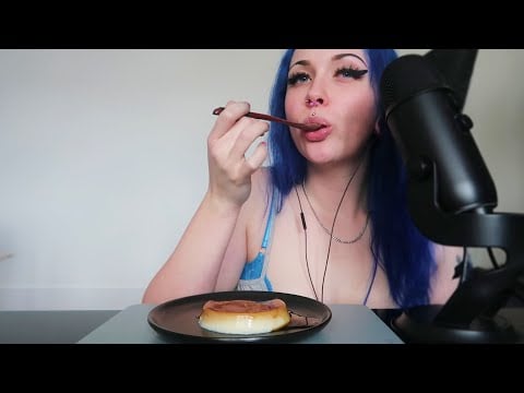 ASMR Eating Creamy Panna Cotta (EATING SOUNDS)
