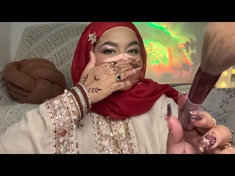 ASMR - 🪷Desi Girl teaches you her mother tongue/ Hyderabadi urdu 🪕🥀🪞, Face touching, Face brushing 
