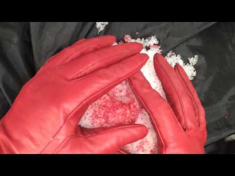 Leather Gloves with ICY SNOW ❄[[ASMR]]