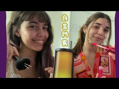 ASMR - eu e minha amiga te maquiando!!