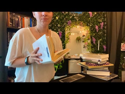ASMR Sorting Your Book Collection (plastic page crinkles, paper sounds) Organizer Series Pt 3
