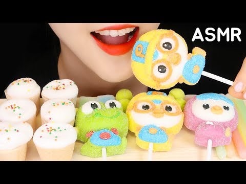 PORORO MARSHMALLOW ASMR WAX CANDY ASMR NO TALKING