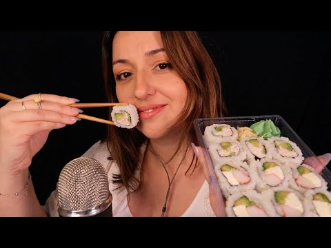 ASMR 🍣 Eating Sushi - Quick lunch ✨ Whisper rambles