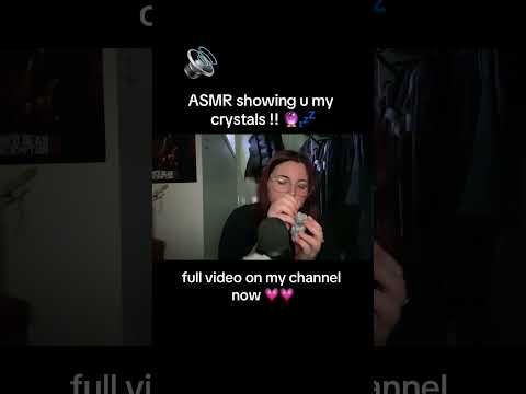ASMR showing + tapping on crystals 🔮💤🔊 full video uploaded now #asmr #sleep #crystals #relaxing