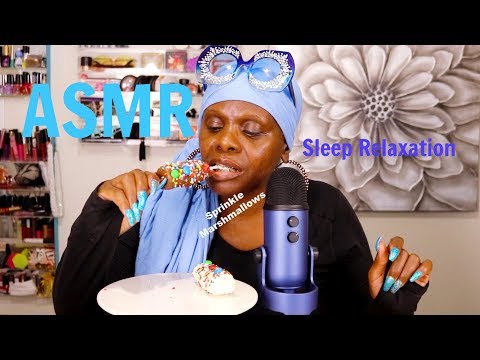 EATING SPRINKLE ASMR MARSHMALLOWS